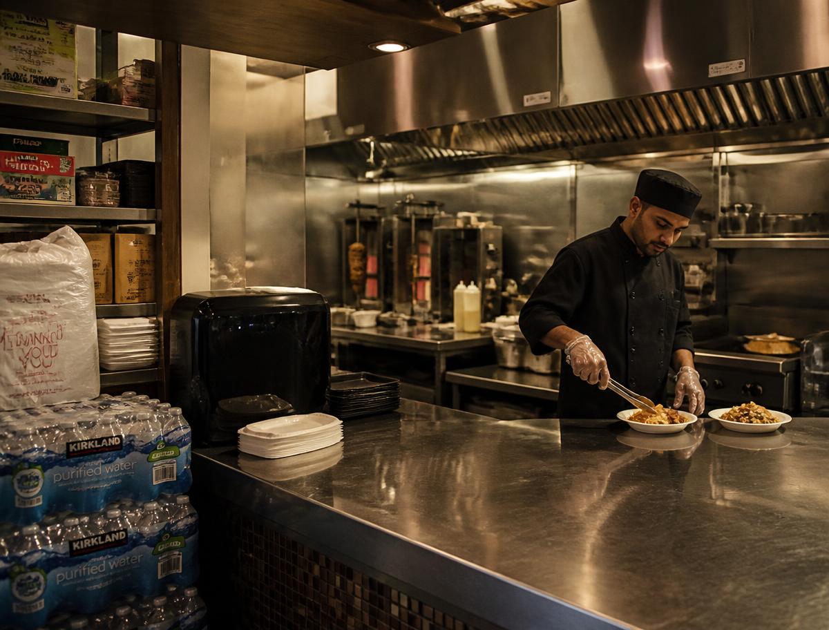 Indian restaurant foodservice counter
